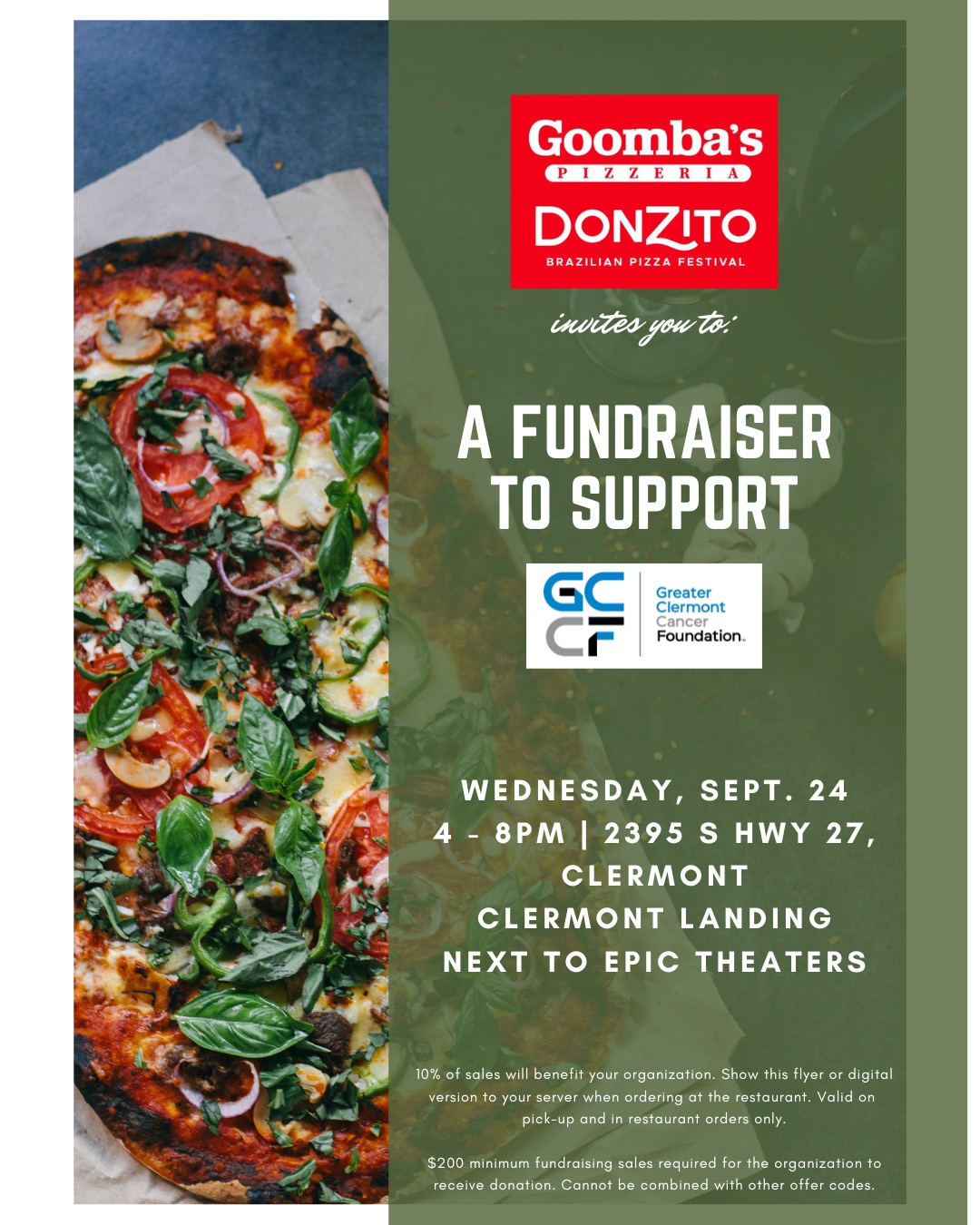 Goomba’s Pizzeria Fundraiser